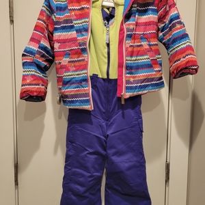 Girls Ski Bibs and Jacket size 6